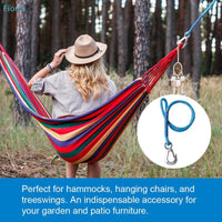 Corde de Suspension en Nylon avec Crochet Métallique pour Hamac, 62 cm, vue 3
