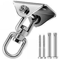 Crochet de Plafond Pivotant pour Hamac, Platine Inox et Chevilles, 3 Modèles