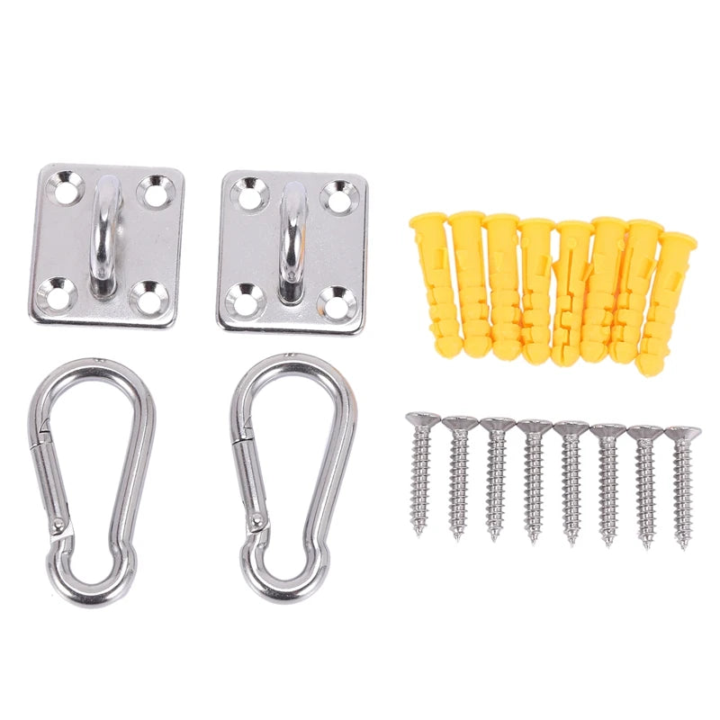 Platines de Fixation Murale ou Plafond en Inox avec Mousquetons, Lot de 2, vue 3