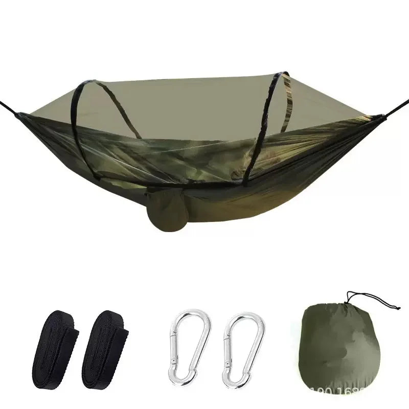 Hamac de Camping Ultra-Léger avec Moustiquaire à Arceaux, Nylon 210T, 6 Coloris, vue 6