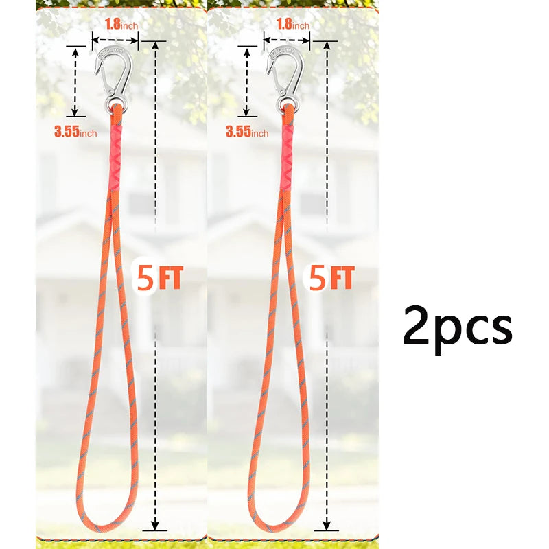 Sangle de Hamac en Corde pour Arbre avec Mousqueton Vissant, vue 7