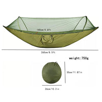 Hamac 2 Places avec Moustiquaire en Tissu Parachute, 260 x 140 cm, Bâche en Option, vue 4