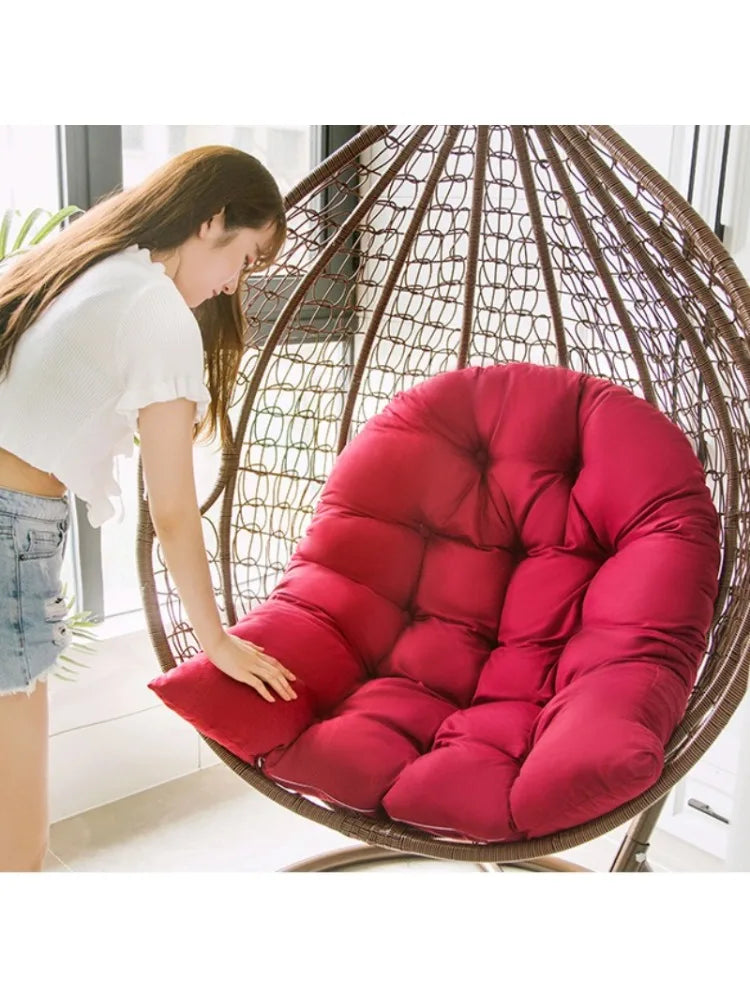 Coussin Matelassé pour Fauteuil Suspendu et Nacelle Œuf, Housse en Polyester Tissé