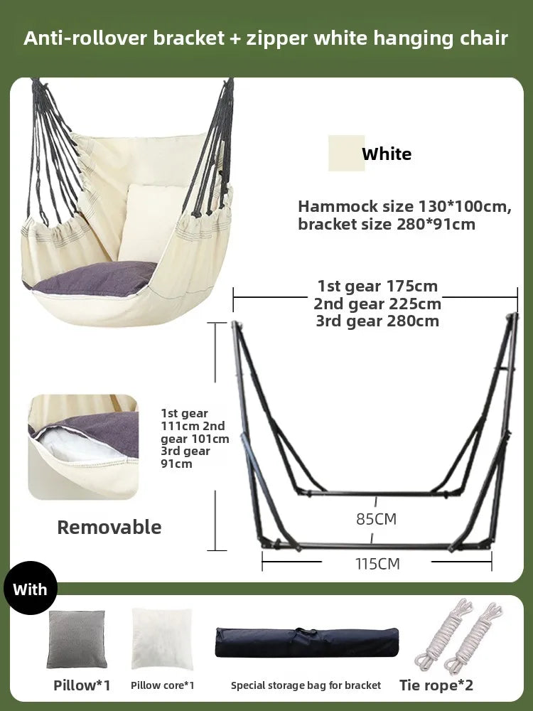 Hamac sur Pied Pliable en Acier, Moustiquaire, Toile ou Fauteuil, 15 Modèles, vue 17
