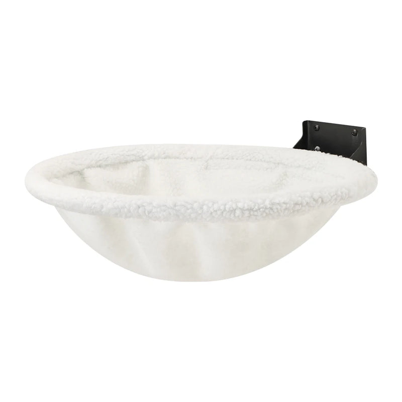 Hamac pour Chat Mural Pliable en Métal et Maille, Coupole de 43,5 cm, Noir ou Blanc, vue 4