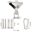 Plaque de Plafond Pivotante Inox 304, Hamac et Chaise Suspendue, 8 Modèles