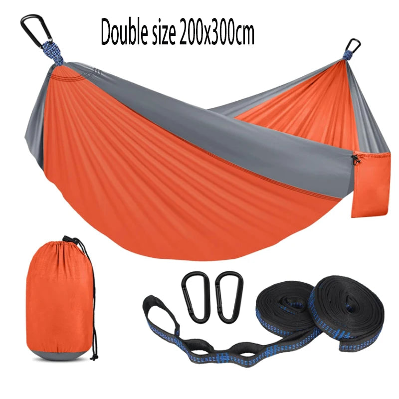 Hamac de camping portable en nylon 210T, simple 270 x 140 cm ou double 300 x 200 cm, vue 11