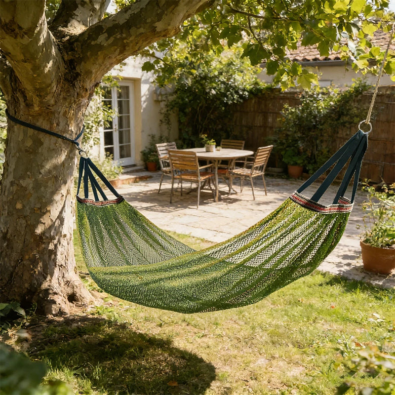 Hamac Filet en Nylon pour Jardin et Camping, 1 Place, 260 x 130 cm, vue 3