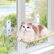 Hamac pour Chat de Fenêtre Pliable à 4 Ventouses, Maille Respirante, 52 x 30 ou 45 x 30 cm