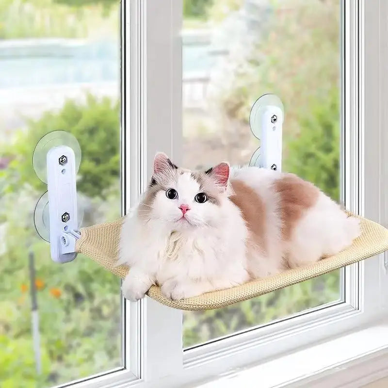 Hamac pour Chat de Fenêtre Pliable à 4 Ventouses, Maille Respirante, vue 3