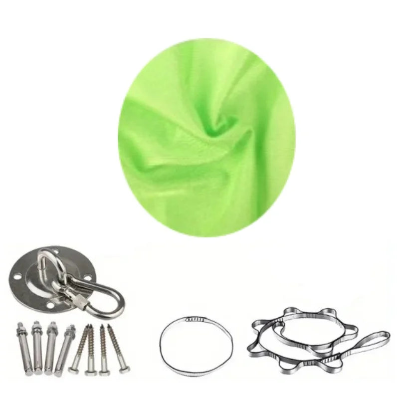 Hamac Suspendu Élastique en Polyamide, 150 x 280 cm, Kit de Fixation, Yoga Aérien, vue 11