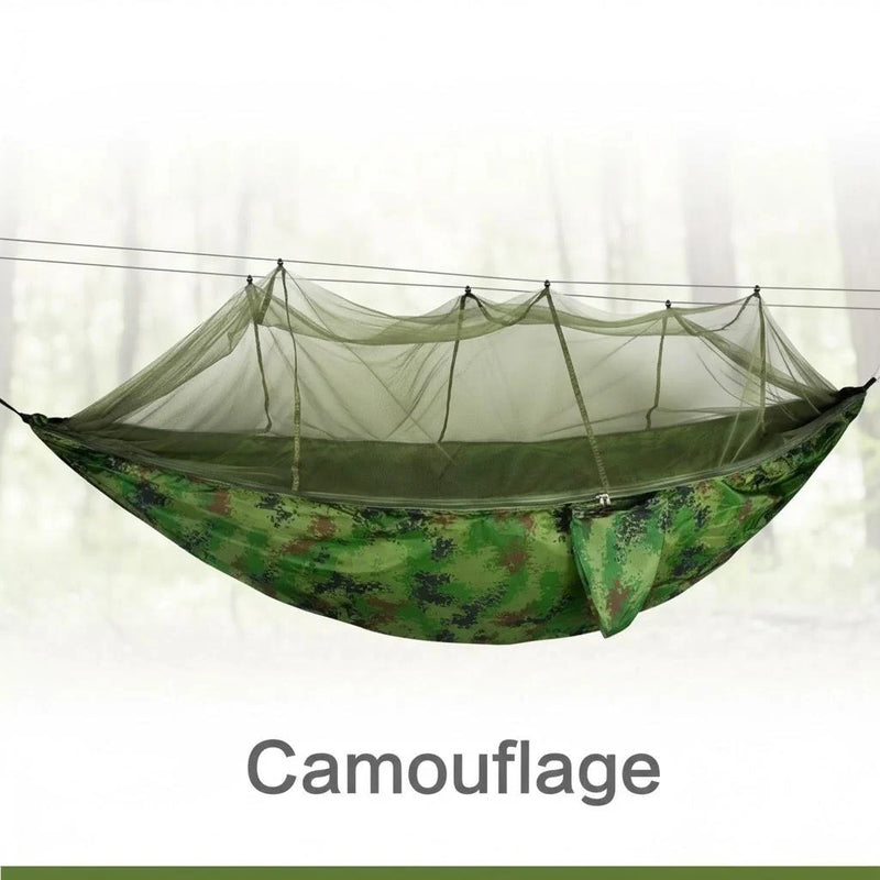 Hamac de randonnée double avec moustiquaire, tissu 210T, 260 x 140 cm, 5 coloris, vue 10