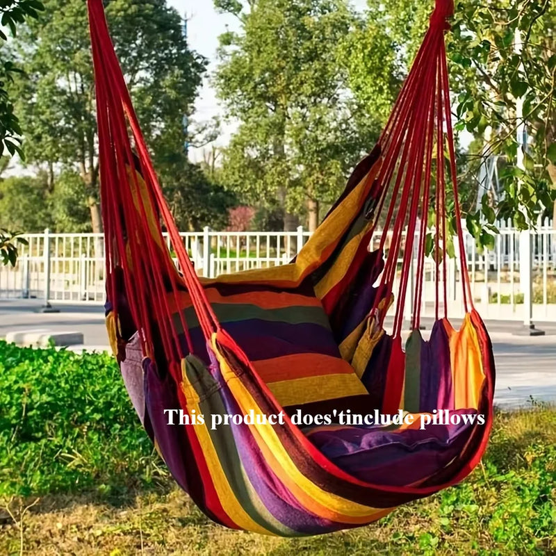 Chaise Hamac Suspendue en Toile Rayée, avec ou sans Coussins, 5 Coloris, vue 13
