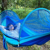 Hamac Moustiquaire de Camping en Nylon, Filet à Arceaux, 220 x 100 cm