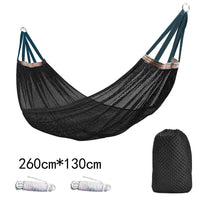 Hamac filet aéré en maille polyester, 260 x 130 cm, 7 coloris, sac et cordes, vue 8