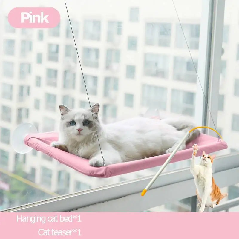 Hamac pour Chat de Fenêtre Suspendu à Ventouses, 4 Coloris, avec ou sans Canne à Jouets, vue 10