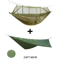 Hamac de Camping avec Moustiquaire, Nylon 210T Ripstop, 260 x 140 cm, Bâche à la Pièce, vue 8