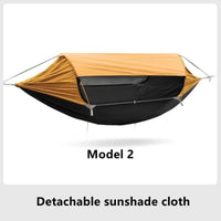 Hamac de camping double avec moustiquaire et toit pare-soleil, nylon 270 x 140 cm, vue 9