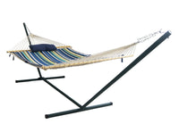 Hamac en Corde de Coton sur Pied, Support Acier 4,57 m avec Matelas, vue 7
