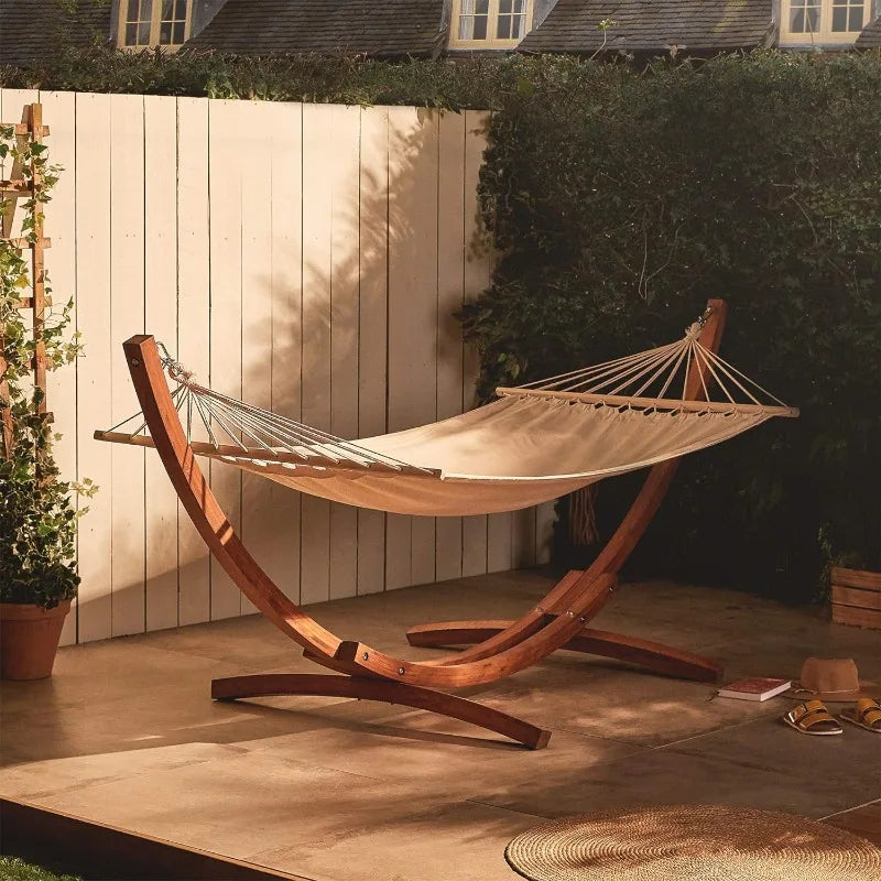 Hamac sur Pied en Bois de Mélèze, 1 Place, Support Courbe 310 cm, vue 6