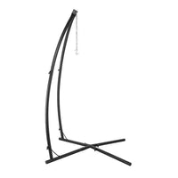 Support de Chaise Suspendue en Acier Noir, Pied en C 210 cm, vue 7
