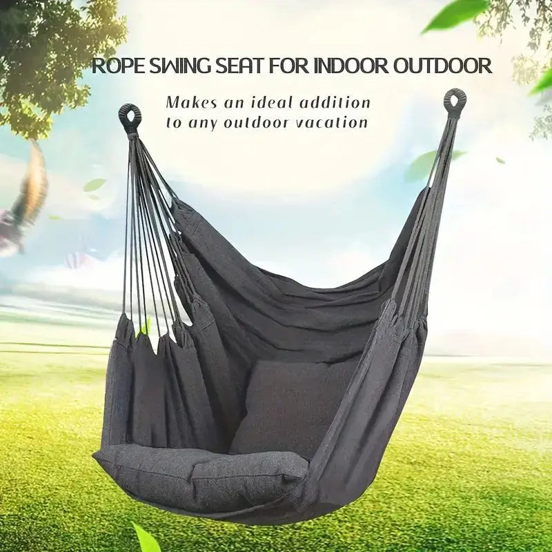 Chaise Hamac Suspendue en Toile de Coton, 14 Modèles, Cordes et Sac, vue 6