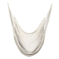 Chaise Hamac en Corde de Coton Blanc, 130 x 100 cm, Intérieur et Extérieur, vue 7