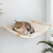 Hamac Mural pour Chat en Pin et Coton Matelassé, 53 x 37 cm