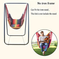 Chaise Hamac Suspendue Rayée 130 x 100 cm, 2 Cordes et Sac, avec ou sans Oreiller, vue 5