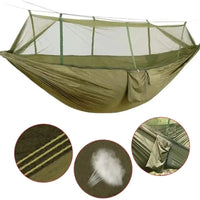 Hamac de Camping avec Moustiquaire, Nylon 210T Ripstop, 260 x 140 cm, Bâche à la Pièce, vue 2