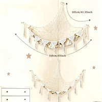Hamac pour Chat Mural d'Angle en Filet de Macramé, Franges, 4 Coloris, vue 3