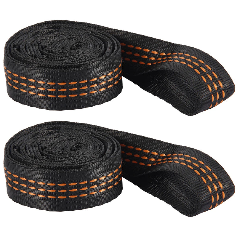 Sangles de Hamac Nylon Noir Orange pour Arbres, Lot de 2 à 6, vue 7