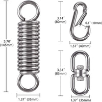 Kit de Suspension pour Chaise Hamac, Ressort, Émerillon et 2 Mousquetons, vue 2