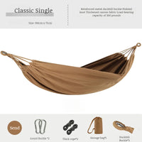 Hamac à Barre en Toile de Coton Épaisse, 1 ou 2 Places, 190 cm, Beige, Gris ou Marron, vue 7