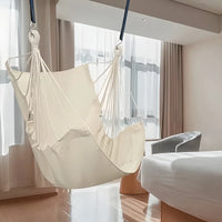 Chaise Hamac Suspendue Noire en Polyester avec Sac de Rangement, 100 x 130 cm, vue 4