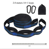 Sangles de Hamac en Polyester, Paire de 2 m ou 2,8 m, 5+1 ou 14+1 Boucles, avec Sac, vue 10