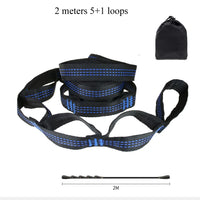 Sangles de Hamac en Polyester, Paire de 2 m ou 2,8 m, 5+1 ou 14+1 Boucles, avec Sac, vue 12