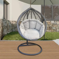 Coussin Épais en Lin 60 x 60 x 45 cm pour Fauteuil Suspendu, Hamac et Fauteuil à Bascule, vue 4