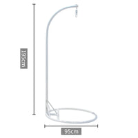 Support de Fauteuil Suspendu Acier Pied Rond 195 cm, 3 Finitions, vue 2