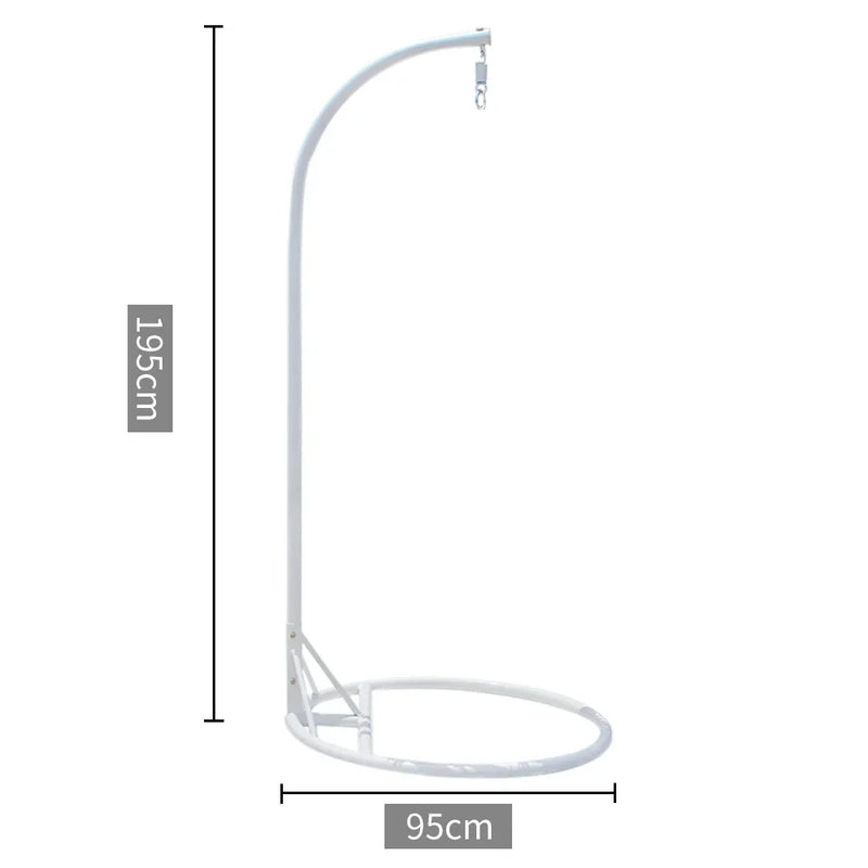 Support de Fauteuil Suspendu Acier Pied Rond 195 cm, 3 Finitions, vue 2