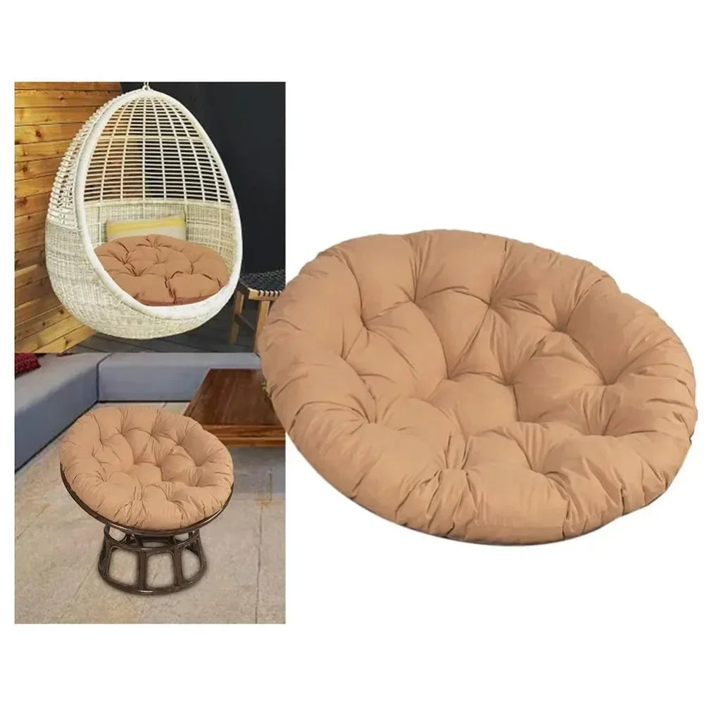 Coussin Rond Matelassé pour Fauteuil Suspendu, Polyester, 60 à 90 cm, 8 Coloris
