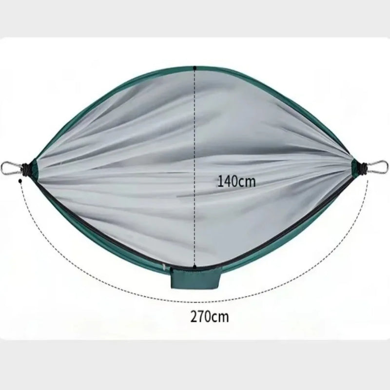 Hamac de Camping avec Moustiquaire Zippée, Polyester, 270 x 140 cm, vue 2