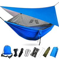 Hamac de Camping avec Moustiquaire et Bâche, Nylon 210T, 260 x 140 cm, vue 7
