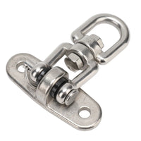 Fixation Hamac Pivotante 360° en Inox 304, Platine 8,2 cm avec Chevilles et Vis
