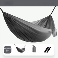 Hamac de voyage en nylon, 1 ou 2 places, 5 coloris, sac et sangles, vue 9