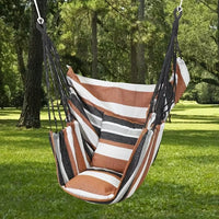 Chaise Hamac Suspendue en Toile Rayée, avec ou sans Coussins, 5 Coloris, vue 12