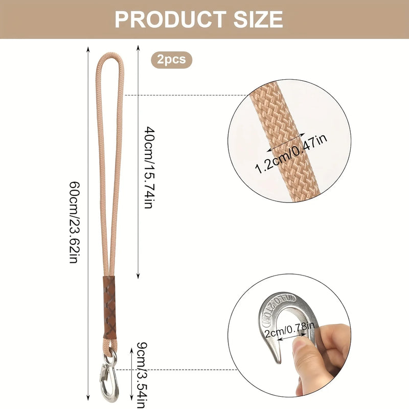 Cordes de Suspension pour Hamac avec Mousqueton, Lot de 2, 60 cm, vue 5