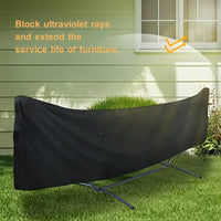 Housse de Protection pour Hamac sur Pied en Polyester Noir, 285 x 80 x 17 cm