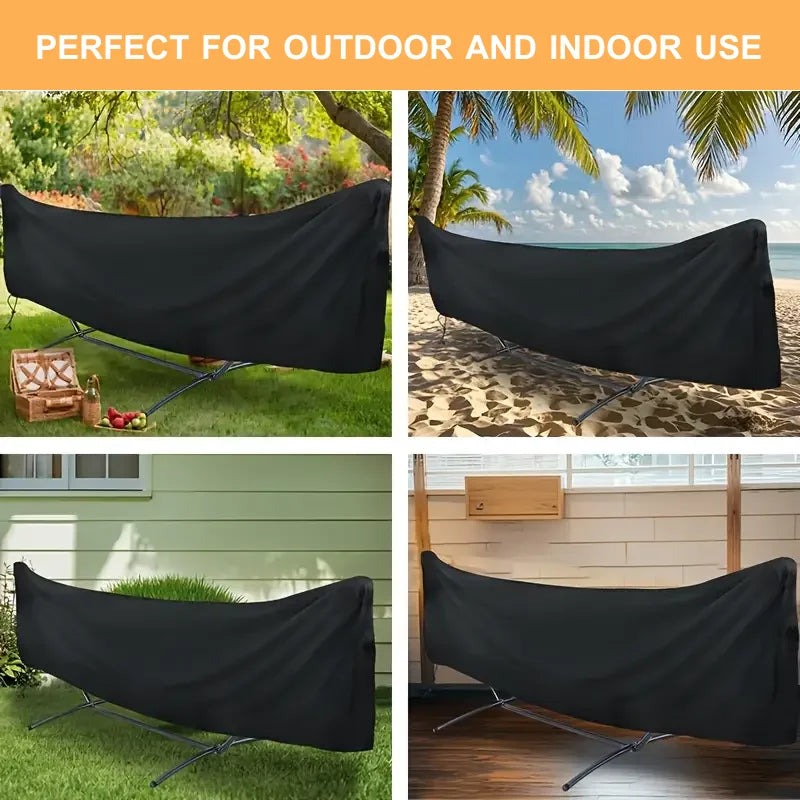Housse de Protection pour Hamac sur Pied en Polyester Noir, 285 x 80 x 17 cm, vue 3
