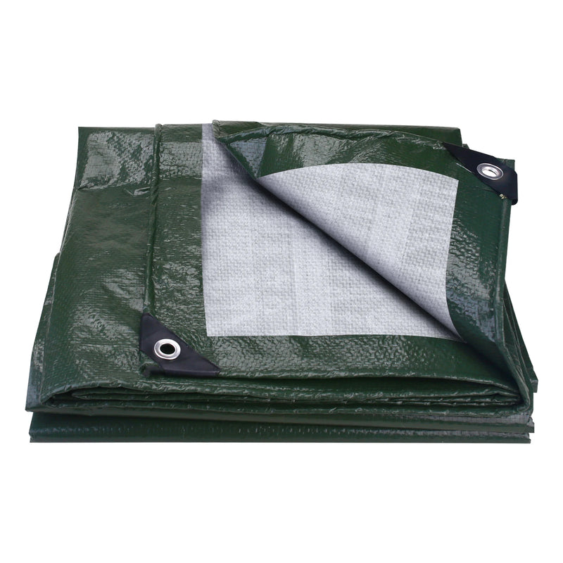 Bâche pour hamac imperméable en polyéthylène 105 g/m², œillets renforcés, vert ou bleu, 5 tailles, vue 10